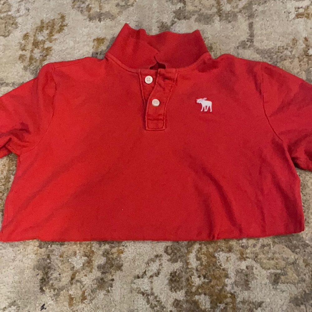 Boys red abercrombie shirt